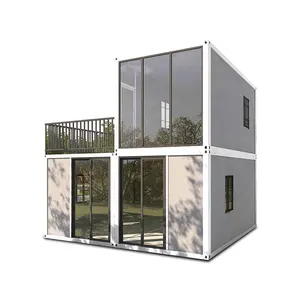 Portable expendable garden luxury container fiberglass house 40 ft villa