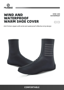 YKYWBIKE Couvre-chaussures de cyclisme imperméables réfléchissants coupe-vent pour <span class=keywords><strong>VTT</strong></span> et vélo de route, isolants et protecteurs - Product Image 3