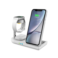 Custom Logo Multifunctionele 4 In 1 Draadloze Oplader Stand 15W Snel Opladen Mobiele Telefoonhouder Bureau Met Lamp En Wekker F5