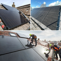 Jinko Tiger Panel surya Topcon, 425W 430W 435W 440W 54HL4R-B semua hitam Panel PV surya monokristalin