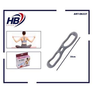 Banda de Ejercicio en Forma de 8 de TPR Gris con Resistencia, Ideal para Entrenamiento Físico - Product Image 3