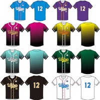 Jersey Baseball Kustom Bernapas Cepat Kering Bahan Poliester Seragam Tim Dewasa Grosir OEM