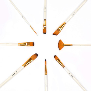 Ensemble de 15 pinceaux en nylon pour artiste, couteau à palette, éponge, avec étui de rangement, aquarelles, <span class=keywords><strong>peinture</strong></span> acrylique, <span class=keywords><strong>peinture</strong></span> à l'huile, fournitures d'art - Product Image 3