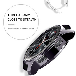 <span class=keywords><strong>Gear</strong></span> <span class=keywords><strong>S3</strong></span> <span class=keywords><strong>frontier</strong></span> pour <span class=keywords><strong>samsung</strong></span> Galaxy Watch 46mm coque de protection complète plaquée TPU souple - Product Image 3