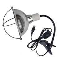 Lampe de terrarium en gros pour reptiles : Dôme de chauffage réglable avec réflecteur en aluminium et support à pince, douille céramique pour vivarium