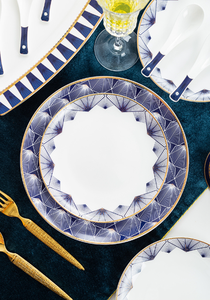 Set di Stoviglie in Ceramica Blu Creativo da 60 Pezzi, Vendita Diretta dei Produttori, Adatto al Microonde, per 10 Persone, in Porcellana Bone China - Product Image 4