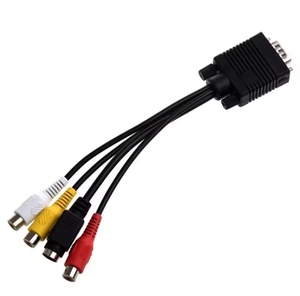 <strong>VGA</strong> <strong>to</strong> S Video 3 RCA Converter <strong>AV</strong> TV Out Cable Adapter RCA Female Connector Video Cable - Product Image 6