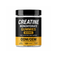 Gummies de créatine monohydrate non OGM, supplément de créatine pour le fitness, nutrition sportive quotidienne, emballage OEM, service de vente en gros en stock