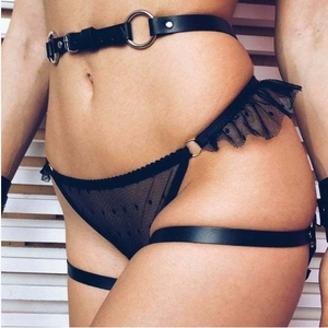 Cinturón de seguridad para piernas Exótico de talla grande para hombres SexyLingerie para mujeres Sexy Leather BondageLingerie - Product Image 3