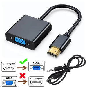 <span class=keywords><strong>Adaptador</strong></span> de <span class=keywords><strong>Entrada</strong></span> <span class=keywords><strong>HDMI</strong></span> Unidireccional a <span class=keywords><strong>Salida</strong></span> <span class=keywords><strong>VGA</strong></span> 1080P, Cable Corto para Monitor de Escritorio y Portátil, Venta al Por Mayor, OEM Disponible - Product Image 6