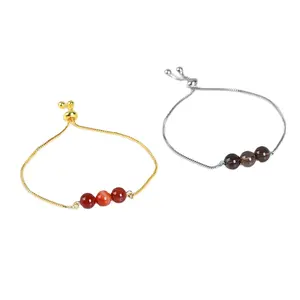 Pulsera personalizada de tres vidas y tres generaciones, pulsera de cuentas de transferencia de sentido con diseño de piedra de ojo de tigre de cristal rosa