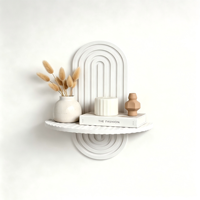 Étagère murale en forme d'arche arc-en-ciel, étagère murale flottante décorative, étagère murale moderne bohème pour la décoration de la maison, chambre à coucher, salon, chambre d'enfant