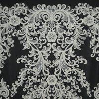 Tissu de dentelle de paillettes lourdes de mode personnalisé en usine tissu de dentelle de mariage haut de gamme