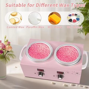 Chauffe-cire double pot pour paraffine avec écran LED, température réglable pour l'épilation, idéal pour salons de beauté et usage domestique - Product Image 2