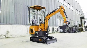 Mini-excavatrice 1T d'occasion, engin de construction d'origine, moteur et pompe durables, excavatrice sur chenilles certifiée CE, brise-roche - Product Image 2