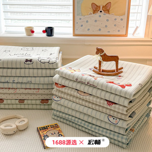 ชุดผ้าปูที่นอนเย็นฮงชาง 3 ชิ้น ลายการ์ตูนปัก ระบายอากาศได้ดี สำหรับเด็ก - Product Image 2
