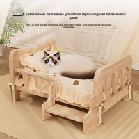 Trendiges, erhöhtes, waschbares Hundebett aus Massivholz, umweltfreundliches orthopädisches Haustier-Sofa für kleine und große Hunde, für drinnen, alle Jahreszeiten, individuell anpassbar