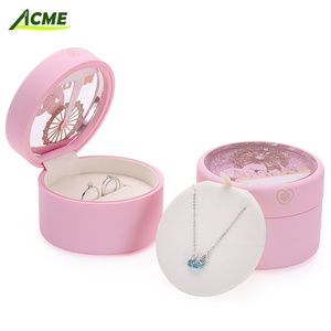 Оптовая розовая шкатулка для ювелирных изделий для девушки на заказ Роскошная шкатулка со светом - Product Image 3