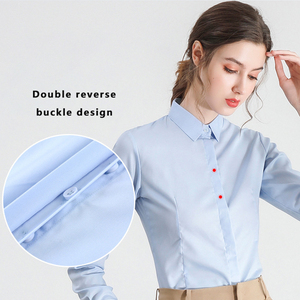 <span class=keywords><strong>Chemise</strong></span> professionnelle en coton à manches longues et boutons dissimulés pour femmes <span class=keywords><strong>chemise</strong></span> habillée d'affaires pour femmes vente en gros de chemises <span class=keywords><strong>sans</strong></span> <span class=keywords><strong>repassage</strong></span> - Product Image 3