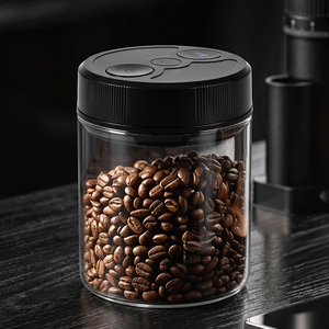 <b>Automatic</b> Vacuum Glass Coffee Canister Electric Airtight Coffee Storage Jar with Smart Pressure Detection Date Tracker - Product Image 5