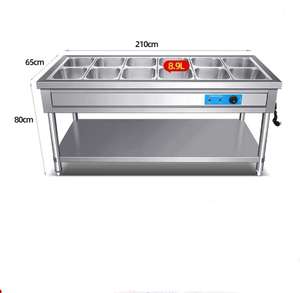 Equipo de Cocina Comercial de Alta Calidad y Económico, Calentador de Alimentos de Acero Inoxidable, Baño María - Product Image 2