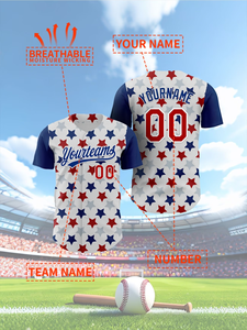 Op maat bedrukt kort honkbalshirt Sublimatie Volledig patroon Heren Dames Wedstrijdtraining Ademend Sneldrogend Softbaluniform - Product Image 4