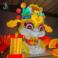Lampu Festival Tahan Air Bentuk Maskot Ular Emas Raksasa, Harga Pabrik, Dapat Dipesan Sesuai Kebutuhan, untuk Wisata Malam Hari