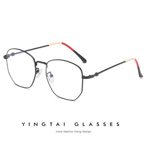 YingTai Glasses Irregular <b>Metal</b> Eyeglasses <b>Frames</b> Full <b>Frame</b> Anti Blue Light Protection Unisex Plano Lenses - Product Image 4