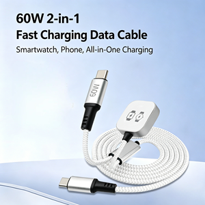 <span class=keywords><strong>Cable</strong></span> <span class=keywords><strong>USB</strong></span> C 2 en 1 de 60 W con Carga Rápida para Macbook, Compatible con Relojes Samsung y <span class=keywords><strong>Apple</strong></span> - Product Image 6