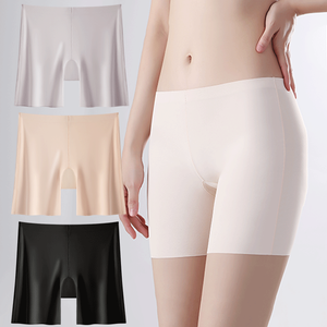 Nuevos Pantalones Cortos de Seguridad de Seda de Hielo, Tejidos, Desnudos, Usables, Ropa Interior Femenina, Bikini, Sin Costuras, Elásticos - Product Image 1