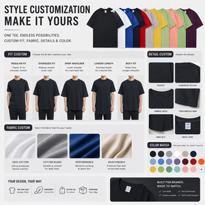 Camiseta Vintage Personalizada para Hombre, 260g, 100% Algodón, Estilo Oversize con Hombros Caídos, Ropa Urbana, Marca Privada, OEM, Venta al Por Mayor - Product Image 5