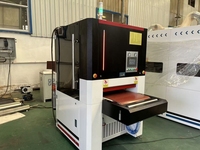 Machine de polissage automatique des métaux SR-TECH, pièces découpées au laser en tôle, arrondissement des bords, meulage, ébavurage, 20 kW, contrôlée par PLC