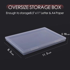 Caja de Almacenamiento para Fotos de 8" x 10", Caja de Plástico Grande para Guardar Papel de Scrapbooking con Cierre a Presión para Proteger los Álbumes de Recortes - Product Image 2