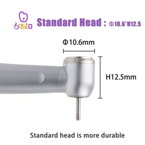 Alat genggam Dental kecepatan tinggi, Handpiece 3 cara semprot tombol tekan turbin putar kecepatan tinggi instrumen kedokteran gigi kepala standar 2 lubang - Product Image 4
