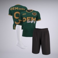 Seragam Jersey Sepak Bola Sublimasi Berkualitas Tinggi 100% Custom, Set Jersey Sepak Bola Pria, Set Pakaian Sepak Bola