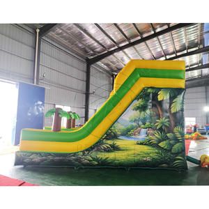 Vente directe d'usine - Château gonflable pour enfants - Combo - Jungle verte - Toboggan gonflable sec/humide pour enfants et adultes - Product Image 5
