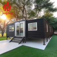 Villa préfabriquée de luxe extensible en acier, standard australien, 2 chambres, avec cuisine, salle de bain, salle de sport