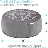 Coussin de méditation rempli de coques de sarrasin écologique personnalisable Oreiller Zafu pour oreillers et coussins lombaires de yoga
