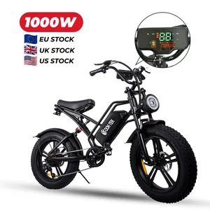 EU US Gudang Sepeda Listrik 1000W 750W Motor 15Ah Baterai 45 Km/h Ebike Ban Lemak Sepeda Motor Listrik