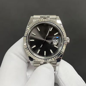 Montre mécanique pour homme de marque originale, cadran rond de 44 mm, acier inoxydable, cristal saphir, étanche à 100 m, affichage du calendrier - Product Image 5