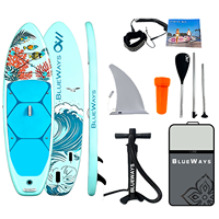 Vente en gros de planches à pagaie gonflables pour enfants de 9,6 pieds, ensemble complet, planche à pagaie junior durable de 290 cm, 5 pouces, usine OEM, auditée CE et BSCI