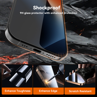 Protection d'écran en verre trempé Easy Fit pour iPhone 17 Pro Max, couverture intégrale, anti-rayures 9H avec kit d'installation sans poussière