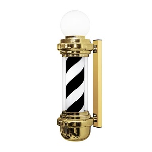 Wholesale Hair Salon Turn Light Hairdressing Logo Light <b>Wall</b> Hanging Rotating Led Fashion Turn Light Barber Pole <b>Set</b> - Product Image 2