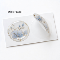 Label Kristal UV 3D Sparkforest Kustom, Tahan Air, Anti Gores, Stiker Transfer Die-Cut untuk Gelas, Kaleng, dan Botol