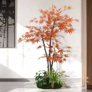 Kraken - Grand arbre artificiel de style <span class=keywords><strong>japonais</strong></span> <span class=keywords><strong>en</strong></span> érable rouge haut de gamme, décorations florales, <span class=keywords><strong>en</strong></span> fibre de verre durable, résistant aux UV et au feu - Product Image 4