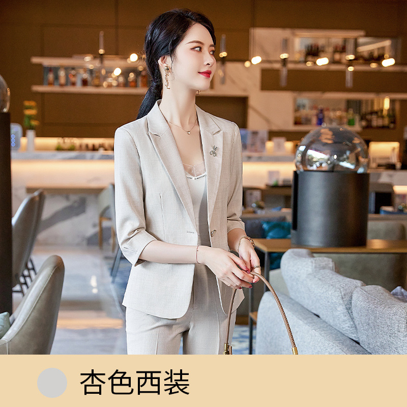 apricot suit