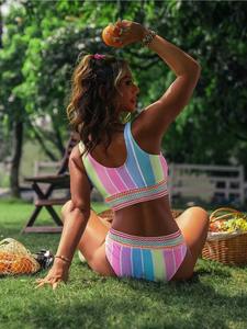 Venta al por mayor XXL Traje <span class=keywords><strong>de</strong></span> <span class=keywords><strong>baño</strong></span> Macramé Traje <span class=keywords><strong>de</strong></span> <span class=keywords><strong>baño</strong></span> Colorido Dos Piezas Mini Mikro Bikinis para Mujeres - Product Image 3