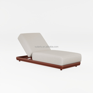 Chaise longue d'extérieur haut <span class=keywords><strong>de</strong></span> gamme avec structure en aluminium robuste et <span class=keywords><strong>coussin</strong></span> en éponge épaisse imperméable pour patio et bord <span class=keywords><strong>de</strong></span> piscine - Product Image 3