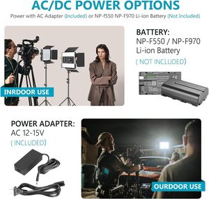 <span class=keywords><strong>Neewer</strong></span> <span class=keywords><strong>2</strong></span> Packs Kit d'éclairage vidéo avancé <span class=keywords><strong>2</strong></span>.4G 660 LED avec sac, panneau LED bicolore avec télécommande sans fil <span class=keywords><strong>2</strong></span>.4G - Product Image 6