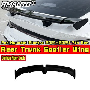Rear <b>Trunk</b> Spoiler Wing Rear Roof Spoiler Body Kit Compatible With Hyundai Elantra 2021-2024 7th Gen PRO Style Car Accessories - Product Image 3